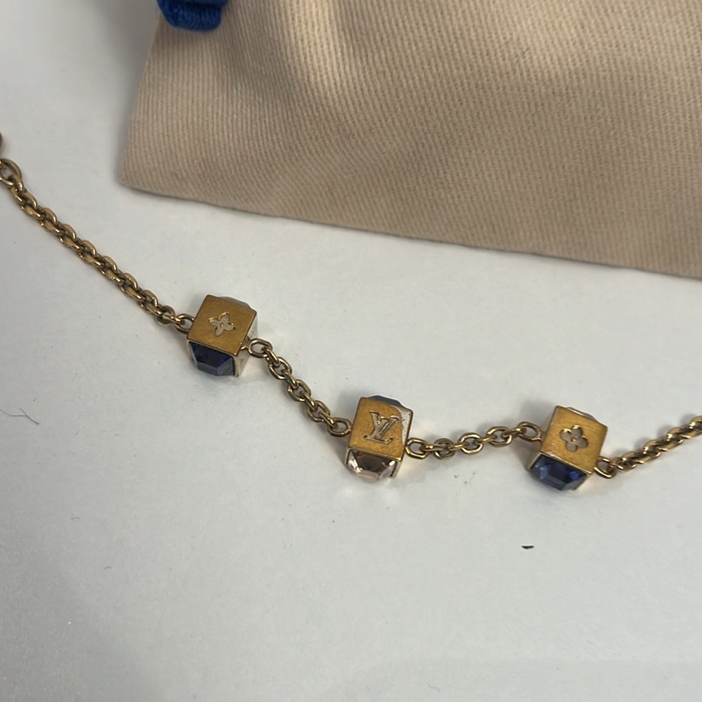 Louis Vuitton Bracelet Gold with Purple and Yellow Stone With box and dust bag - Picture 3 of 5